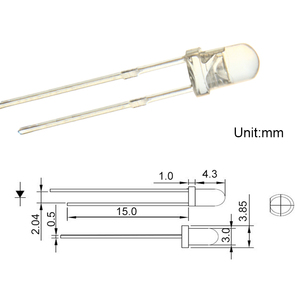 Tricolor LED Light Multicolor Flicker 3ミリメートルRGB Slow Flashing Ledダイオード - Product Image 2
