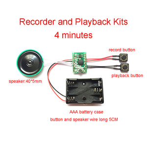 4 Minute <strong>Recording</strong> and Playback <strong>Voice</strong> <strong>IC</strong> <strong>Chip</strong> Sound Module DIY Kits Recorder Record Play Pen Talking Music Gifts Plush Toy Card - Product Image 1