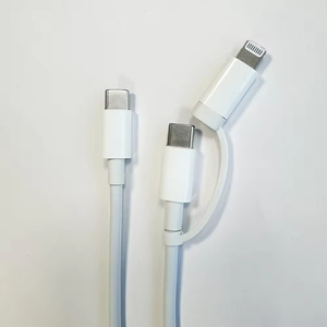 สายชาร์จเร็ว PD 2 in 1 8พิน PD ได้รับการรับรอง MFI USB C สายดาต้าขายดีประเภท C เป็น USB C สำหรับ iPhone iPad แจ็คเก็ตไนลอนสำหรับคอมพิวเตอร์ - Product Image 5