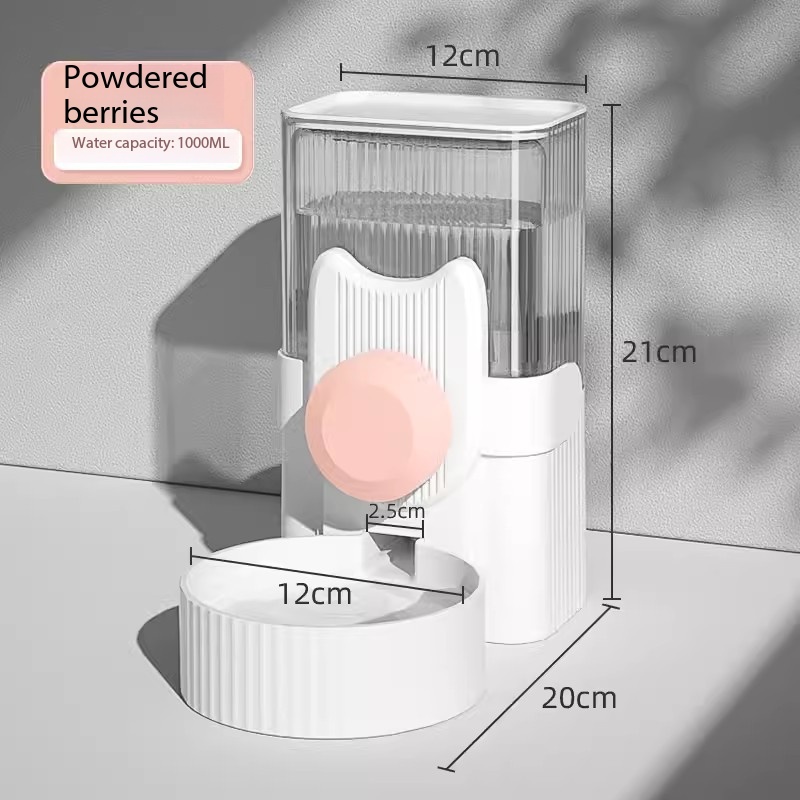Distributeur d'eau rose baie clair 1000 ml