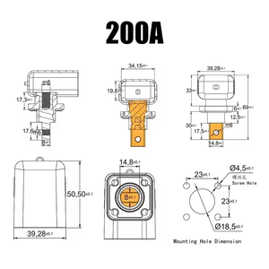 120A 200A 300A tüm bakır lityum pil Terminal bloğu yüksek akım enerji Inverter fiş duvara monte tipi depolama konektörü - Product Image 5