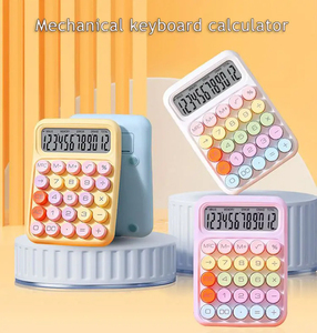 12 цифр красочная механическая клавиатура цифровой калькулятор - Product Image 3