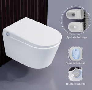 モダンスマートインテリジェントトイレワンストップショッピングサービスフロアマウント長ボウルリモコン高度機能 - Product Image 1