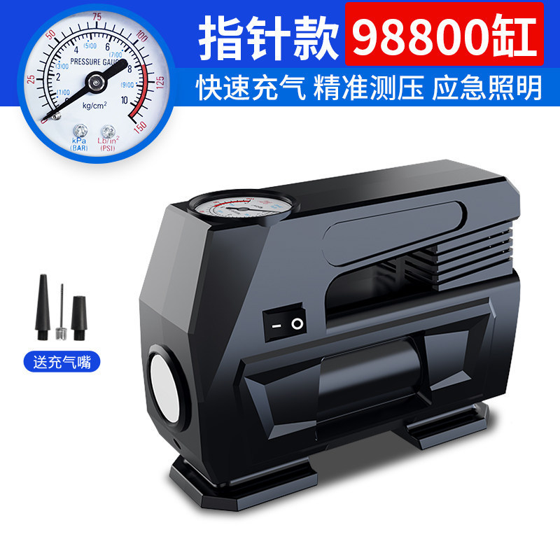 Dual-pump 98800-cyl. air comp., fast infl., light, pressure gaug