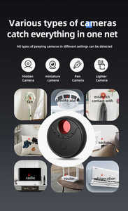 Escáner infrarrojo portátil Detector de cámara antiagujeros con lente oculta Equipo de protección de seguridad antiespionaje Sistema de alarma - Product Image 5