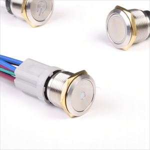 19/22mm <strong>Button</strong> Symbols Customizable IP67 Stainless Steel Metal Push <strong>Button</strong> Switch <strong>with</strong> Wire LED Illuminate - Product Image 3