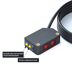 Sensor de tipo de reflexión difusora de alta calidad, Cable de 3 cables, NPN, interruptor fotoeléctrico de distancia de detección de 100mm, EW-D61 - Product Image 2