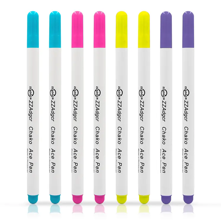 High Quality Customizable Fine Tip 8 Colors Water soluble Auto Vanishing Fabric Marker Pen