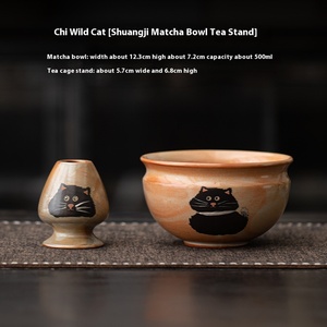 茶道用モダンスタイルのセラミック抹茶ボウルCha Li Cha Li Tuo Tea注文ツールとドラマ-価値のあるティーウェア