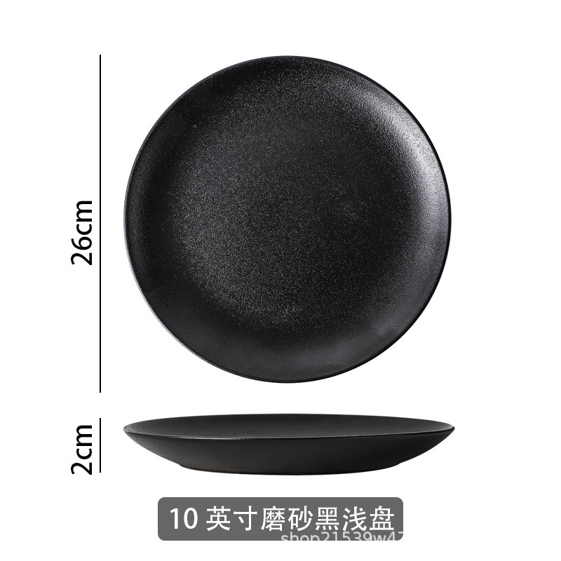 10 pulgadas negro mate placa