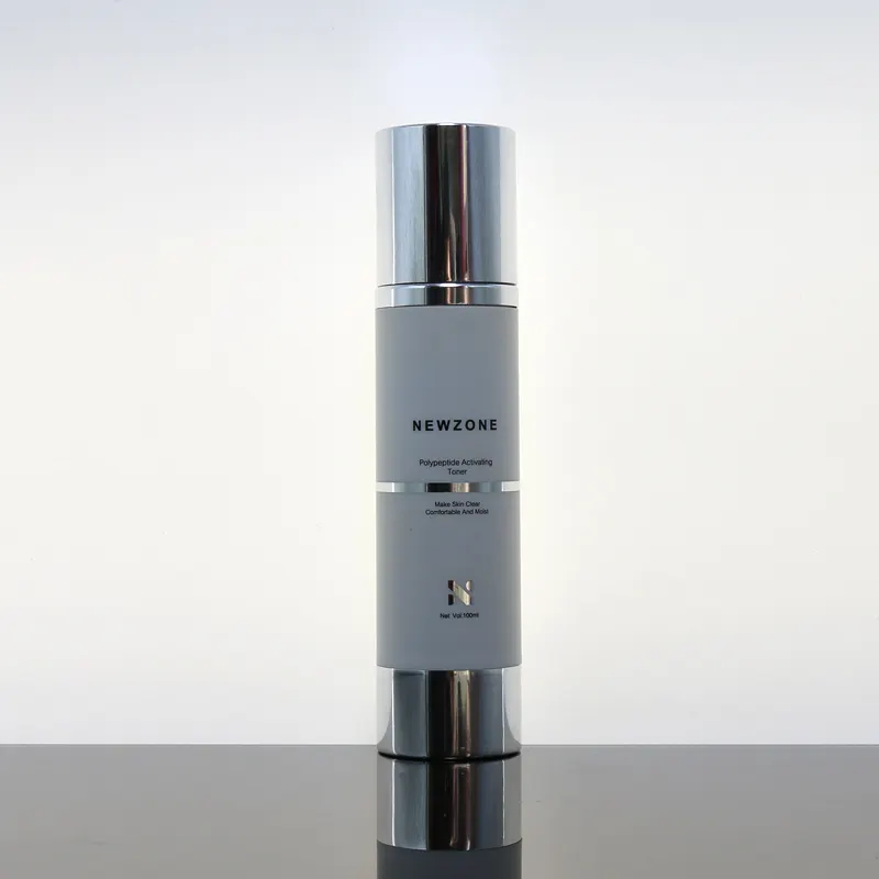 Kozmetik ambalaj gümüş kaplama 5ml 10ml 15ml 20ml 30ml lüks losyon havasız pompa şişesi