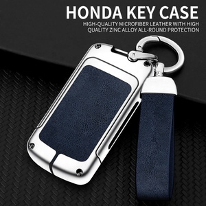 ホンダシビックフィットアコードCrvHrvジャズオデッセイ用フリップ亜鉛合金レザーカーロゴキーケースカバー<span class=keywords><strong>Acura</strong></span> <span class=keywords><strong>Tl</strong></span> Tsx Zdx RsxCrz