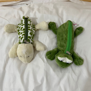 Sáng tạo động vật biển rùa sang trọng bút túi cá sấu Nhỏ Bút Túi Phim Hoạt Hình Ếch văn phòng phẩm túi lạ bút chì trường hợp - Product Image 4