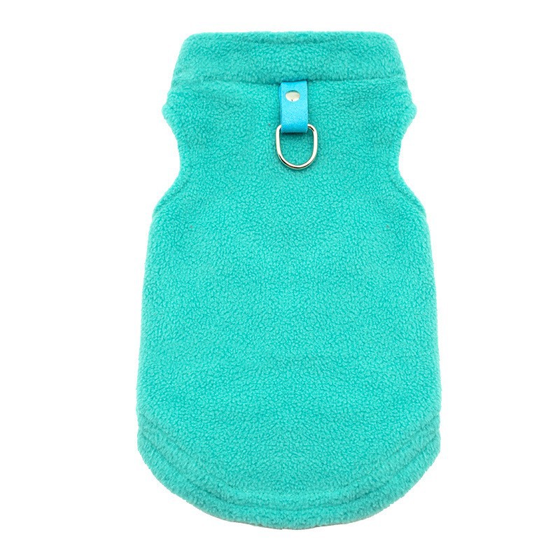 Polar fleece vest lake blue