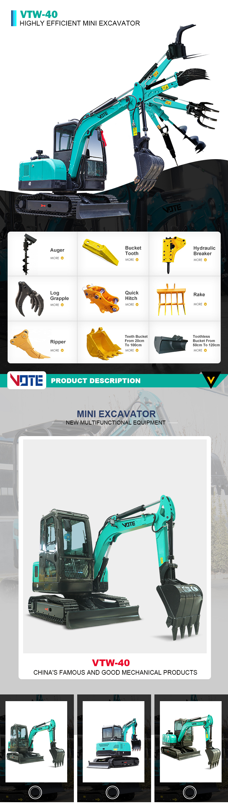Mini excavator 4 ton weight CE micro excavators crawler digger sell small digger prices China digger safety index high