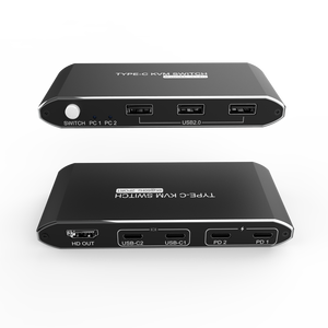 Type C <strong>KVM</strong> <strong>Switch</strong> 4K 60hz 2 Port 11 Years OEM Factory Multi Usb 2.0 2x1 Hdmi <strong>Kvm</strong> <strong>Switch</strong>