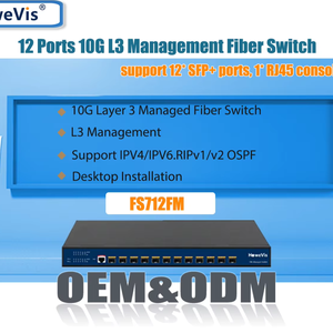 12-Port 10G yönetilen Ethernet anahtarı VLAN & SNMP QoS SFP Fiber Port katman 3 Snmp ile POE Gigabit ağ yönlendirici stokta - Product Image 2