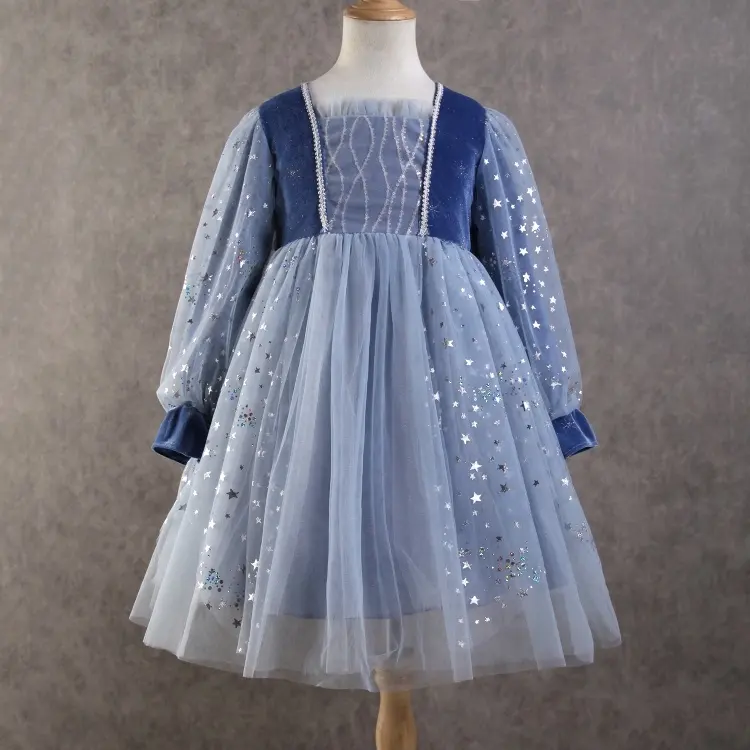 Robe princesse en dentelle à paillettes pour filles, tenue formelle de luxe pour événements et soirées de mariage