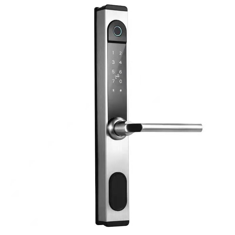 Qleung S824 Tuya APP Competitive Price Digital Lock Door European Mortise Card Fingerprint Smart Password Apartment Lock Door