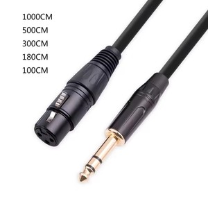 <span class=keywords><strong>6.35</strong></span> 1/4 inç XLR kablo TRS 1/4 6.35mm erkek XLR 3-pin dişi kordon dengeli