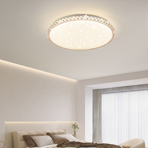 ไฟเพดานคริสตัล LED หรูหราทันสมัยห้องนั่งเล่นสี่เหลี่ยมเต็มสเปกตรัมโคมไฟห้องนอนระเบียงการออกแบบที่เรียบง่ายอะคริลิค - Product Image 1