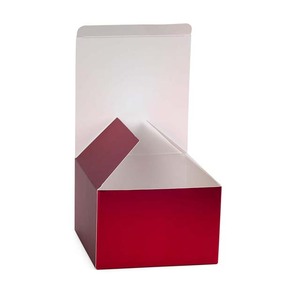 Mat kırmızı karton hediye kutusu özel takı kağıt ambalaj kutusu küçük hediyeler için - Product Image 1