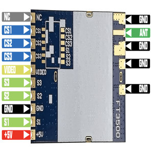 FT3500 3.3GHz VRX 64CH FPVアナログワイヤレスビデオ受信機モジュール3060MHz-3500MHz FPVドローンQuadcopter RC車用 - Product Image 2