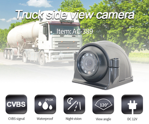 12V Construction Vehicle Side View Camera Built-in SONY CCD Image <strong>Sensor</strong> Wide Angle Side Rear View Monitoring - Product Image 3
