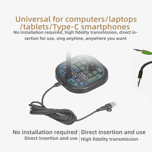 USB Plug and Play <strong>Computer</strong> Desktop Microphone Mobile Live Streaming Game Sound Card Voice Changer - Product Image 5