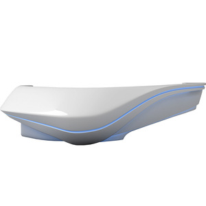 工厂标志简约白色接待处木制收银台办公室美容前台 - Product Image 5