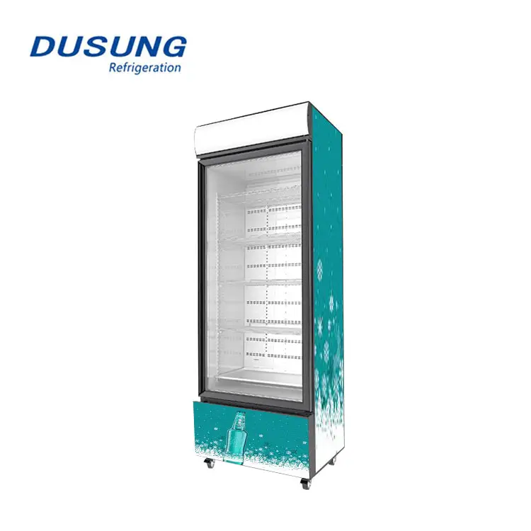commercial upright freezer supermarket vertical glass door refrigerator display showcase swing freezer