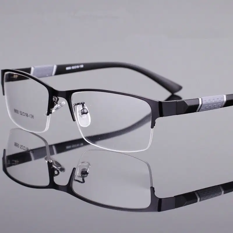 남성용 안티 방사선 안경 남성용 클래식 하프 프레임 안경 여성 안티 블루 라이트 안경 컴퓨터 안경