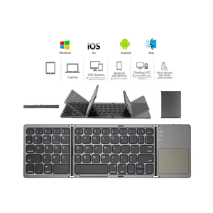 Hot Sale Ultra-Thin Foldable <strong>Mini</strong> <strong>Keyboard</strong> with Touchpad Slim Portable Wireless for <strong>Bluetooth</strong> <strong>Keyboard</strong> for PC Tablet USB - Product Image 1