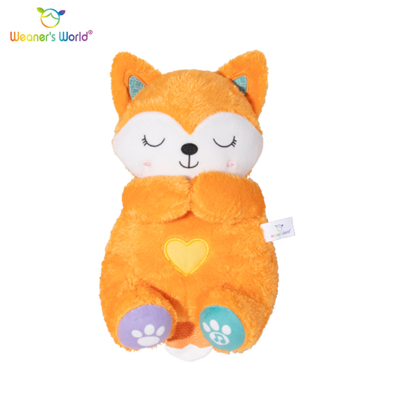 Breathing heartbeat fox toy