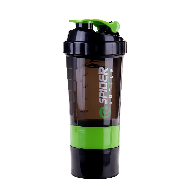 Meilleur prix en plastique sport shaker protéine bouteille d'eau tasse noire