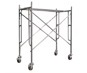 Andamio de portal de acero ligero de diseño europeo moderno con escalera galvanizada móvil de dos capas para talleres - Product Image 3