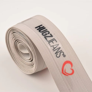 Banda elástica estampada de alta elasticidad con patrones personalizados al por mayor con cinta tejida de colores rayada de silicona - Product Image 1