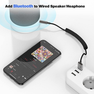 Aux için Bluetooth 5.0 adaptörü 3.5mm Bluetooth alıcısı araba USB 2.0 için dahili mikrofon ile 3.5mm Jack kiti - Product Image 2