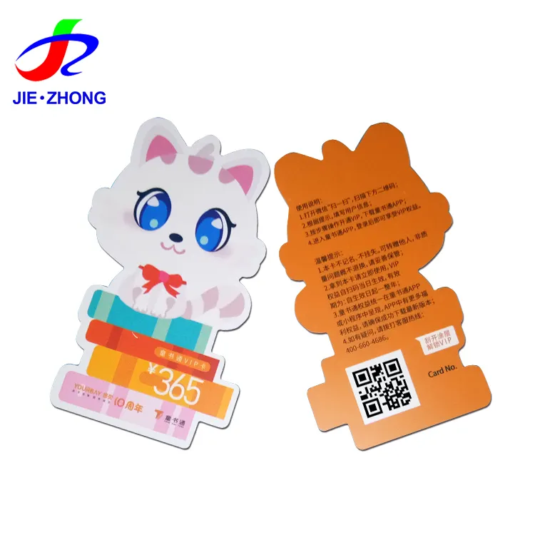 Impresión personalizada flexible, plástico PVC, troquelado, tarjeta de forma especial
