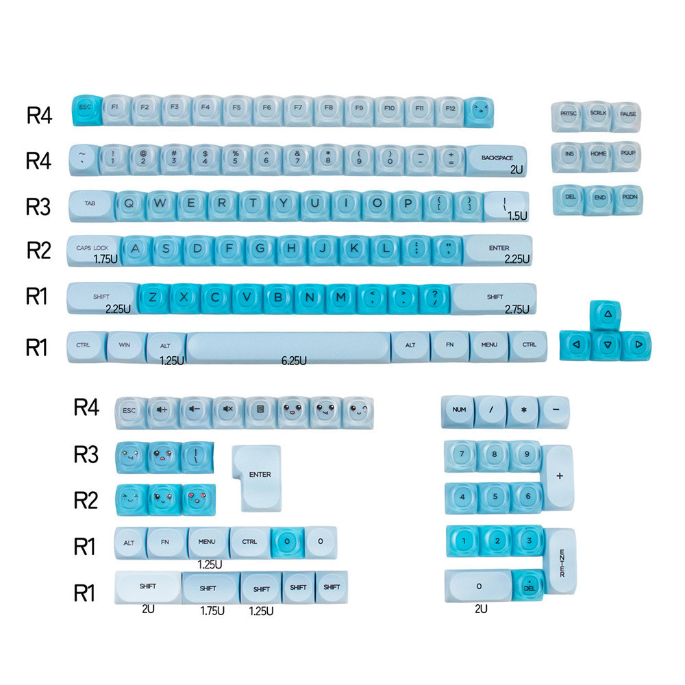 Azul-Arándano-131 Teclas