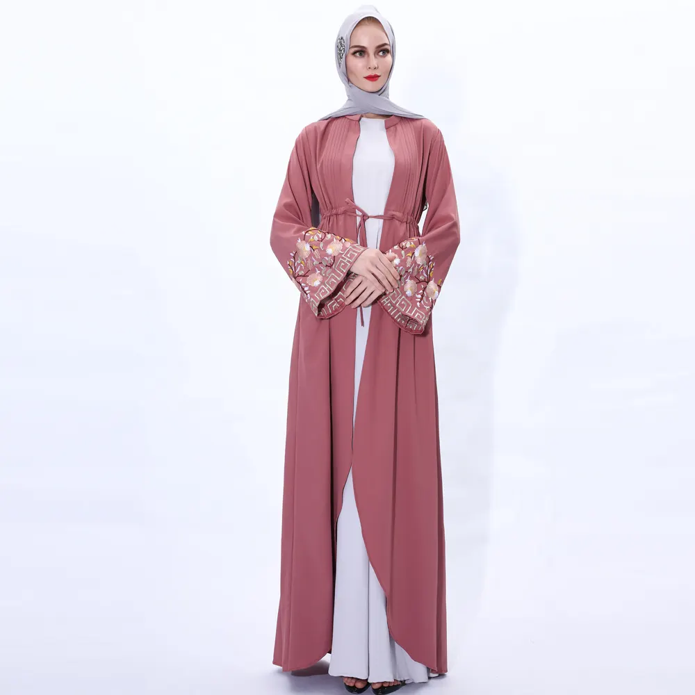 Vestido cárdigan bordado Dubai, kimono abierto, musulmán, novedad, 2020