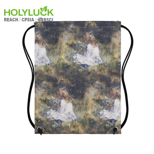 Low Moq Custom <strong>Pattern</strong> Recycled <strong>String</strong> <strong>Bag</strong> Drawstring Backpack Polyester Drawstring <strong>Bag</strong> for School Outdoor Use - Product Image 4
