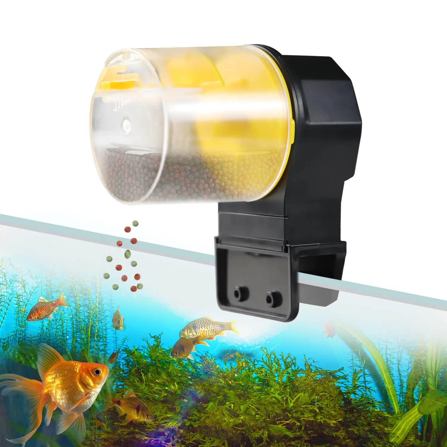 Tratador automático para peixes, alimentador com temporizador para aquário