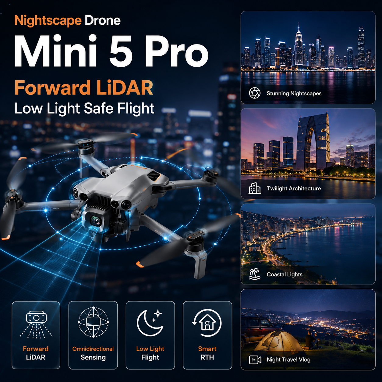 Mini 5 Pro -Nightscape Drone