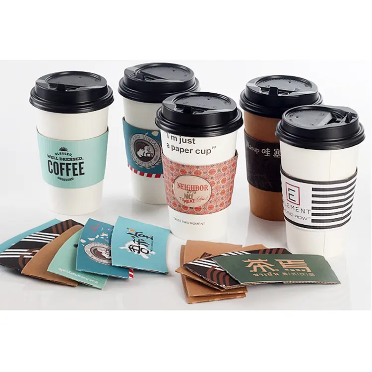 Copo de papel biodegradável personalizado Kpop com isolamento térmico para café