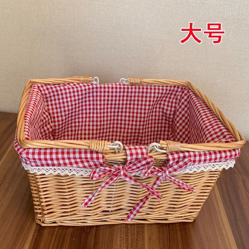 Natural wood-colored red checkered cloth - quality control