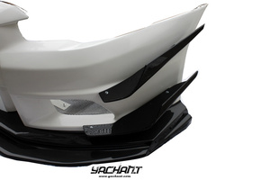 Fiber Glass 2008 to 2017 Evolution X VS Wide Body Version Style Front Bumper with CF Canard and Front Lip Diffuser for <strong>EVO</strong> X - Product Image 3