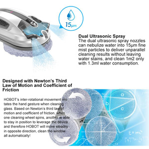 Hobot <strong>R3</strong> Window Cleaning Robot, Glass Smart APP WiFi AI Voice <strong>Remote</strong> Control Automatic Window Cleaning Robot with Ultra Spray - Product Image 2