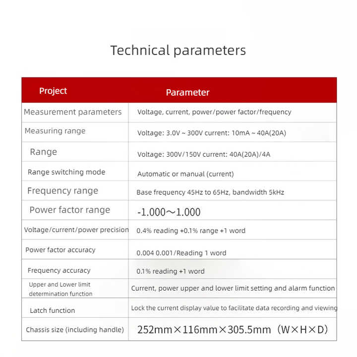 EVERFINE PF9804 Intelligent Power Measuring Meter Limit Alarm Power Meter High Precision Parameter Meter