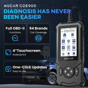 MUCAR CDE900 Obd2 escáner 2 + 16G <span class=keywords><strong>Auto</strong></span> herramientas de diagnóstico de coche automotriz OBD escáner herramienta lector de código 4 "Pantalla táctil actualización gratuita - Product Image 5